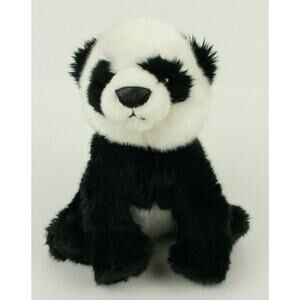 Aurora Panda Bear 9" Plush Sitting Bear Stuffed Animal Toy Realistic